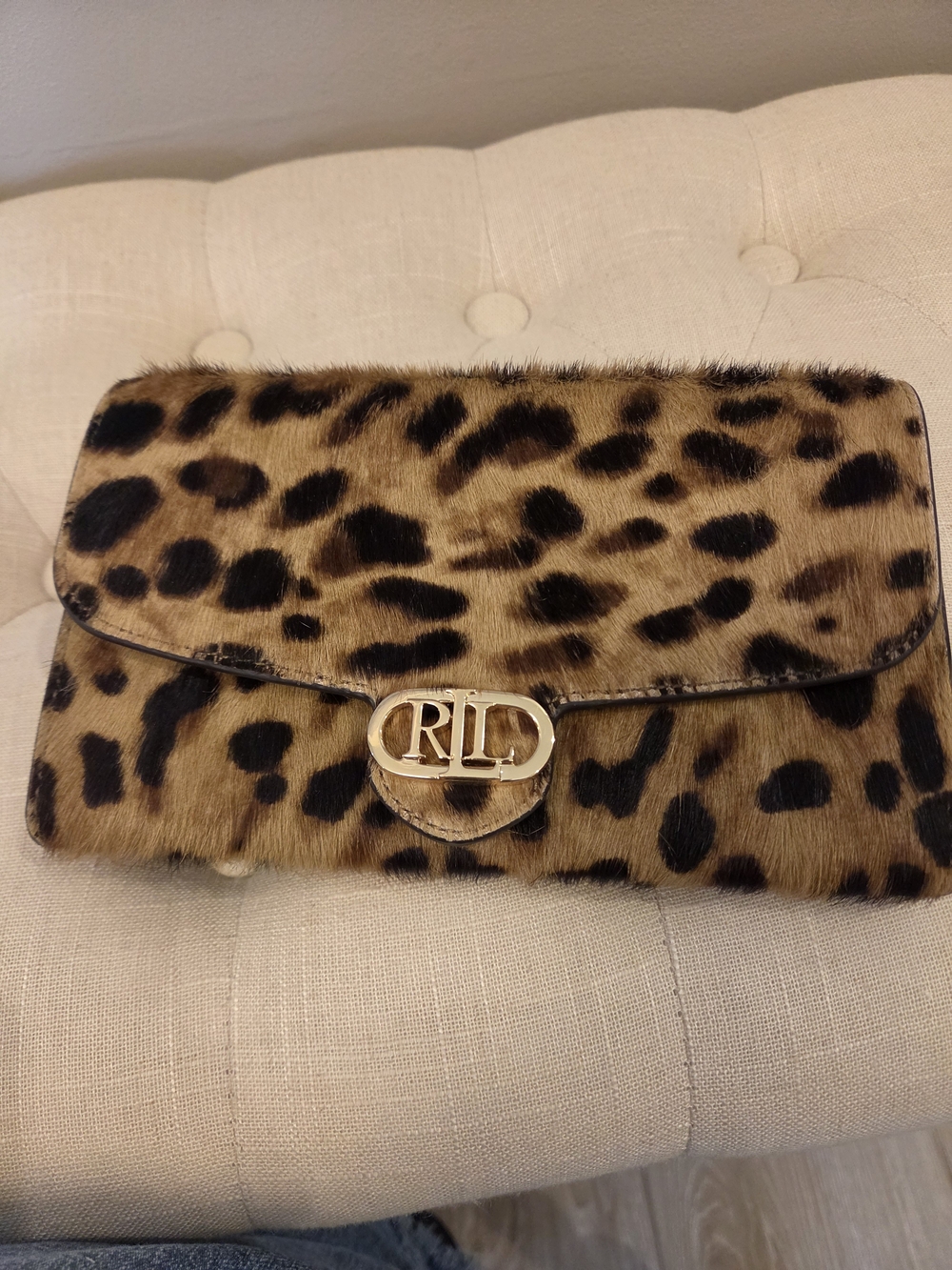 Ralph Lauren Leopard Print Crossbody Bag